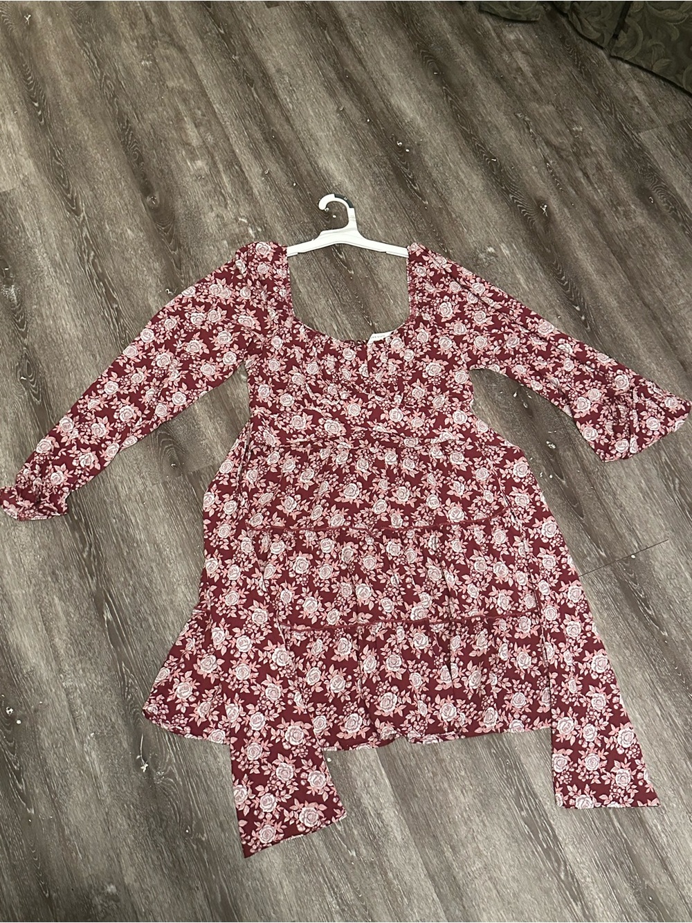 Altar’d State Floral Mini Dress in Red & White Like New